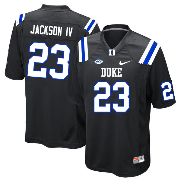 Men #23 James Jackson IV Duke Blue Devils College Football Jerseys Sale-Black